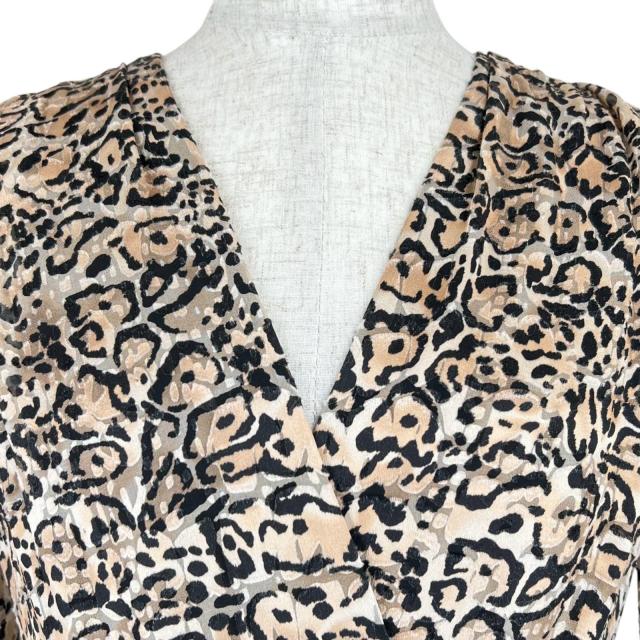 未使用品▲WEEKEND MaxMara ウィークエンドマックスマーラ レオパード ベルト付 シルク ワンピース マルチカラー 36 正規品 レディース_4