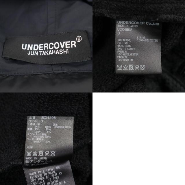 美品○UNDERCOVER アンダーカバー UCX4808 ヨークダウンMIX ロングジップパーカ Nadsat ウール ダウン Polartec サイドジップ 3 正規品_9