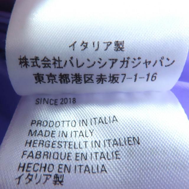 極美品◇BALENCIAGA バレンシアガ 529757 アシンメトリー バックロゴ カットオフ プリーツスカート パープル 34 伊製 正規品 レディース_9