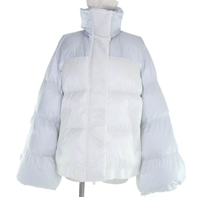 未使用品☆Sacai サカイ 22-06275 Multicolor Wide Sleeves Down Jacket パファージャケット ホワイト ライトブルー 3 正規品 レディース