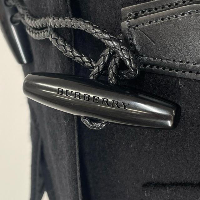 極美品▲BURBERRY バーバリー ウール100％ 裏地ノバチェック ショート丈 ダッフルコート ブラック 38 正規品 レディース_5