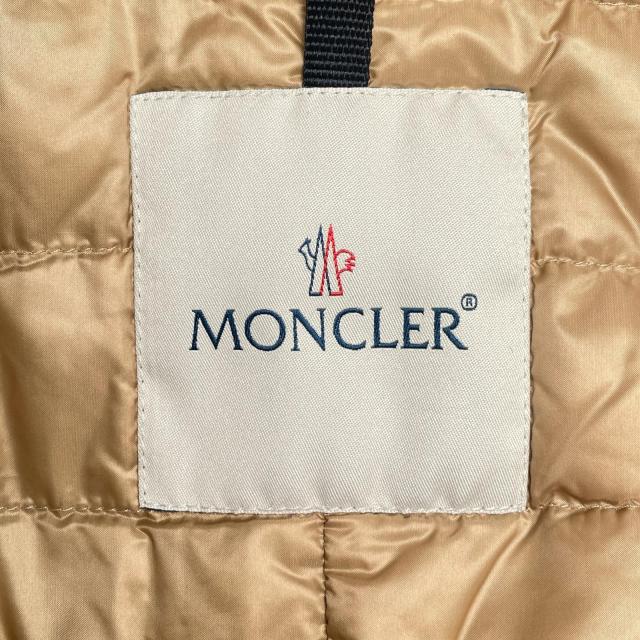 美品▲MONCLER モンクレール LIGNEVILLE ノーカラー 7分袖 ダウンコート ダウンジャケット ブラック 2 レディース_5