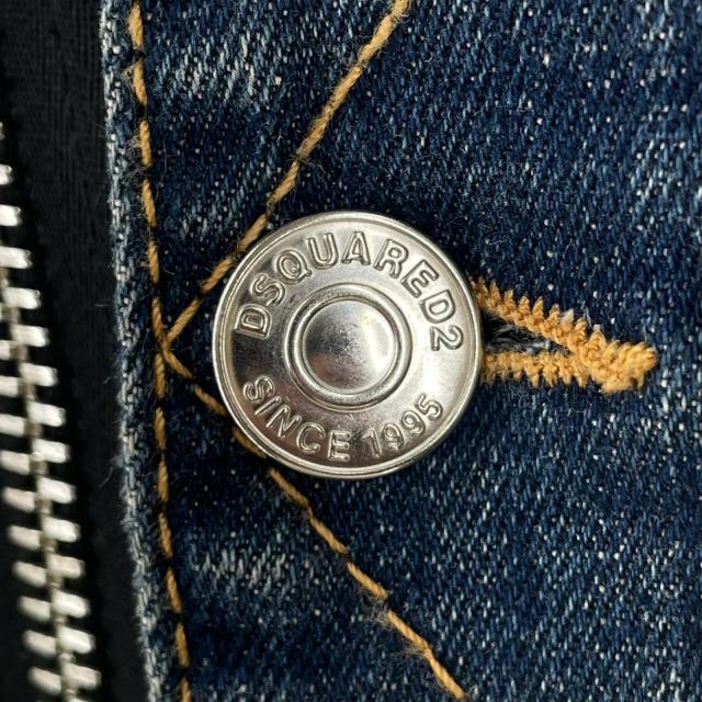 美品▲DSQUARED2 ディースクエアード 21AW VO015770 スプラッシュペイント デニムジャケット インディゴブルー 36 伊製 正規品 レディース_5