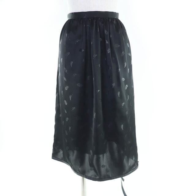 美品☆noir kei ninomiya COMME des GARCONS ノワール ケイ ニノミヤ コムデギャルソン 3T-S003 フェザープリント スカート黒 S 正規品