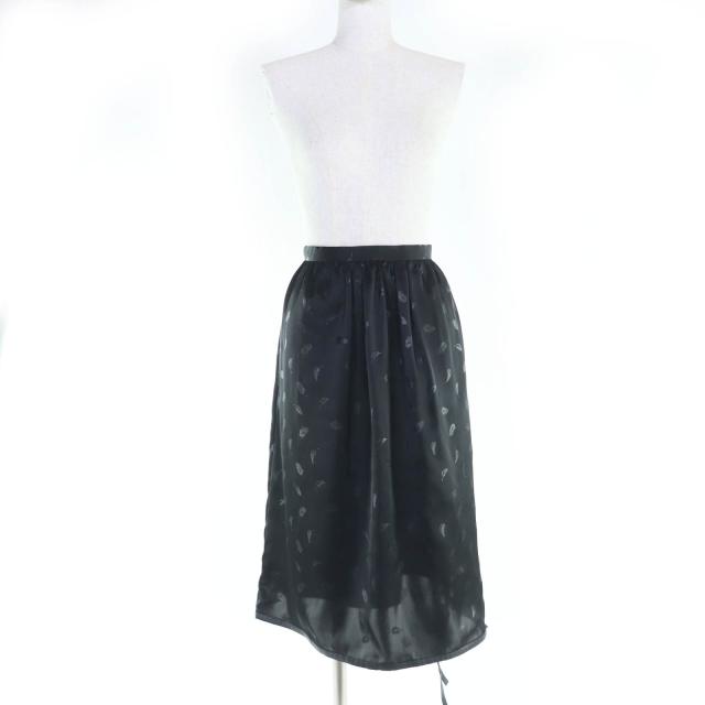美品☆noir kei ninomiya COMME des GARCONS ノワール ケイ ニノミヤ コムデギャルソン 3T-S003 フェザープリント スカート黒 S 正規品_1