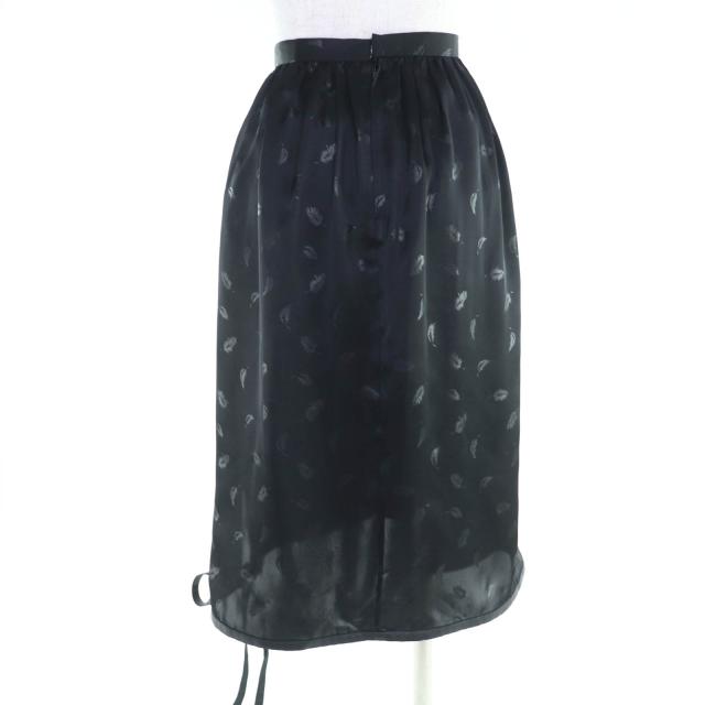 美品☆noir kei ninomiya COMME des GARCONS ノワール ケイ ニノミヤ コムデギャルソン 3T-S003 フェザープリント スカート黒 S 正規品_3