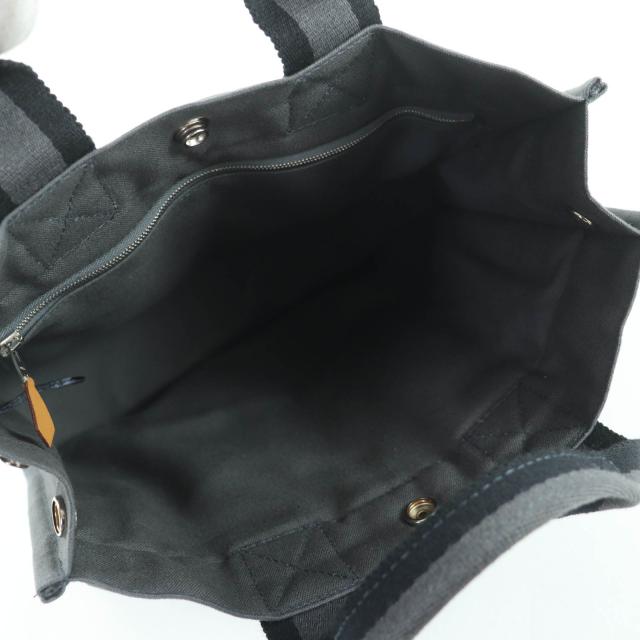 美品☆HERMES エルメス フールトゥ PM コットン100％ シルバー金具 セリエ金具 トートバッグ ハンドバッグ グレー フランス製 レディース_6