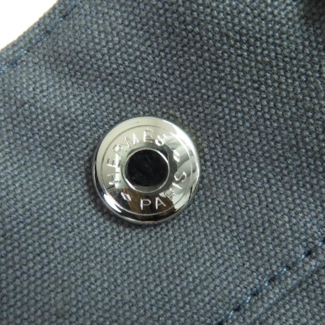 美品☆HERMES エルメス フールトゥ PM コットン100％ シルバー金具 セリエ金具 トートバッグ ハンドバッグ グレー フランス製 レディース_7