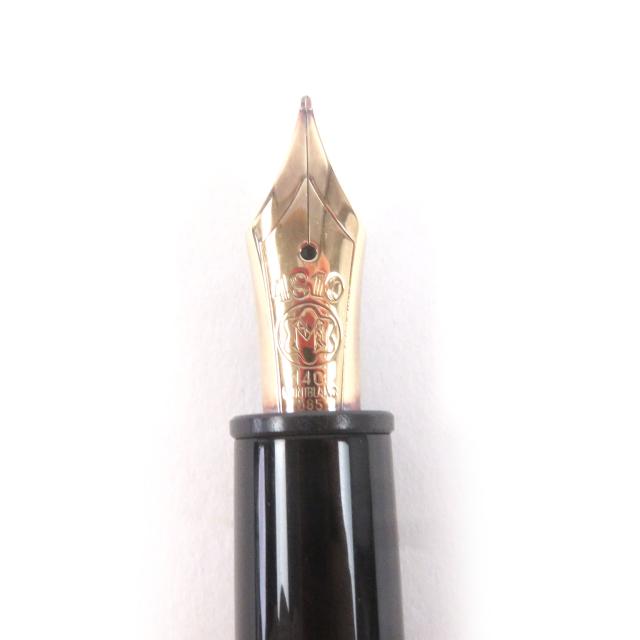 良品□MONTBLANC モンブラン マイスターシュテュック 146 キャップ式 ペン先14K Fニブ 万年筆 ブラック ドイツ製 メンズ オススメ◎_3