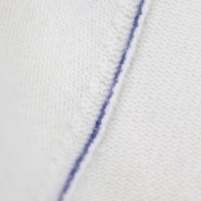 未使用品▼BURBERRY バーバリー 8072983 ウール カシミヤ ボトルネック 厚手 プルオーバー ニットセーター アイボリー M 正規品 メンズ_4