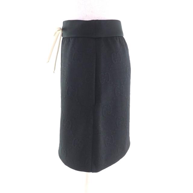 極美品★GUCCI グッチ 22AW 655183 GG柄 ジャージー ジャガード スカート ボトムス ブラック XS イタリア製 正規品 レディース_2