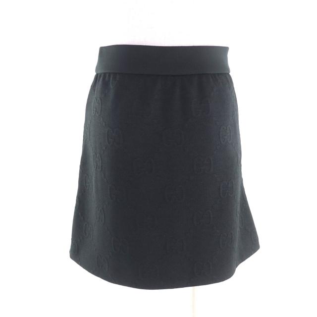 極美品★GUCCI グッチ 22AW 655183 GG柄 ジャージー ジャガード スカート ボトムス ブラック XS イタリア製 正規品 レディース_3
