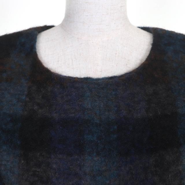 極美品◇JIL SANDER ジルサンダー モヘア ウール チェック柄 ショートスリーブ ロングワンピース マルチ 40 イタリア製 レディース_3