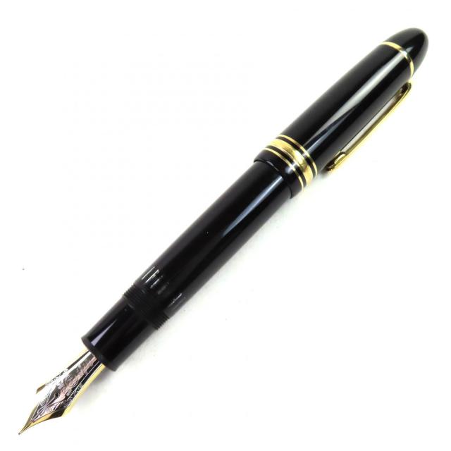 良品△MONTBLANC モンブラン マイスターシュテュック 149 Fニブ ペン先18K ホワイトスター 万年筆 ブラック 西ドイツ製 メンズ