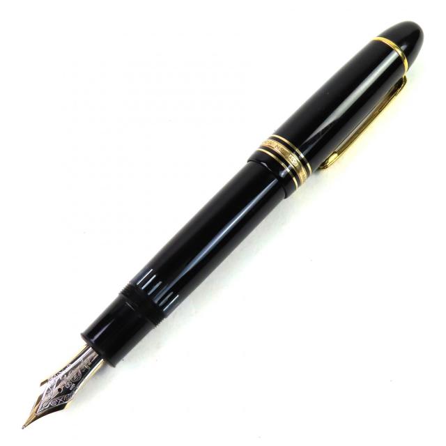 良品△MONTBLANC モンブラン マイスターシュテュック 149 Mニブ ペン先14K ホワイトスター 万年筆 ブラック ドイツ製 メンズ オススメ◎