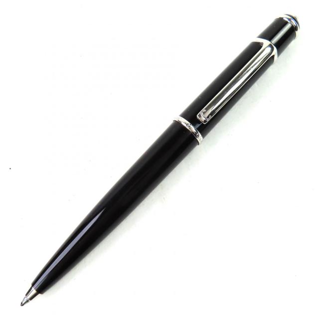 良品△Cartier カルティエ ディアボロ ドゥ カルティエ ブルージェムストーン ツイスト式 ボールペン ブラック ドイツ製 筆記確認済み