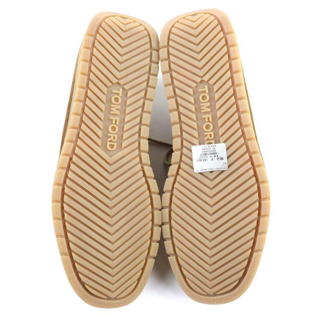 美品△TOM FORD トムフォード J1332T スウェードレザー ロゴ型押しソール モカシン ブラウン 9 箱・保存袋付き イタリア製_7