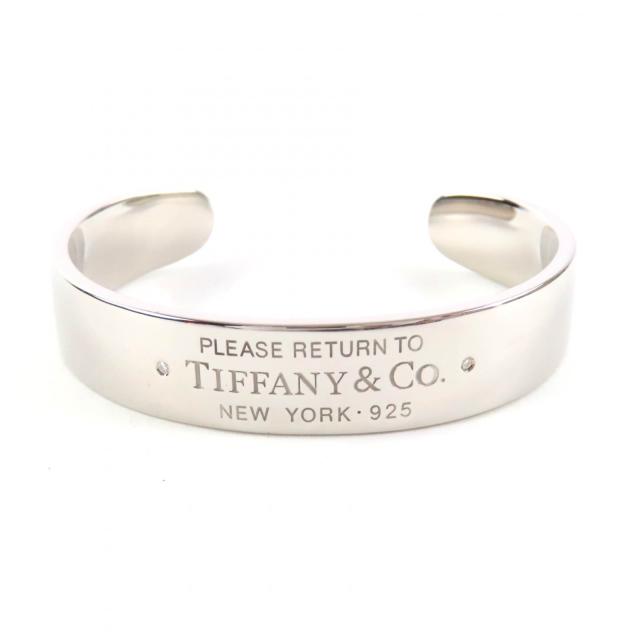 極美品◇TIFFANY&amp;Co. ティファニー リターントゥティファニー AG925 ダイヤモンド RTT ナローカフ バングル シルバー Sサイズ 重量33.6g