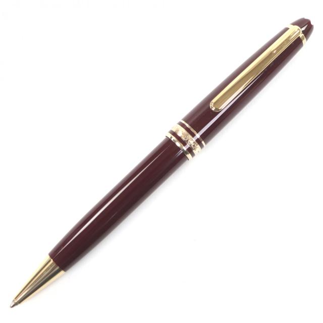 極美品▼MONTBLANC モンブラン マイスターシュテュック クラシック ホワイトスター ツイスト式 ボールペン ボルドー ドイツ製 筆記確認済