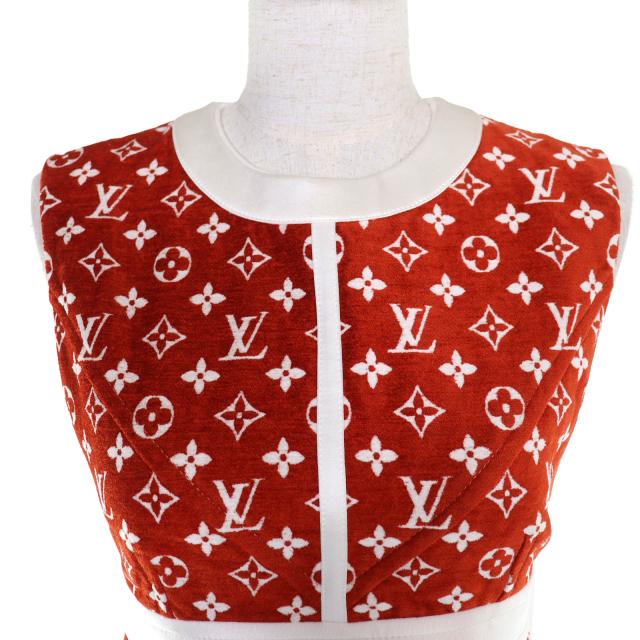 未使用品△LOUIS VUITTON ルイヴィトン 22AW モノグラム タウアリング ノースリーブ チュニック トップス ブラウン 34 フランス製 正規品_3