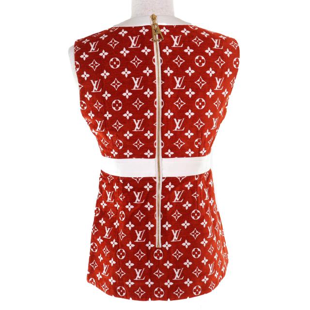 未使用品△LOUIS VUITTON ルイヴィトン 22AW モノグラム タウアリング ノースリーブ チュニック トップス ブラウン 34 フランス製 正規品_2
