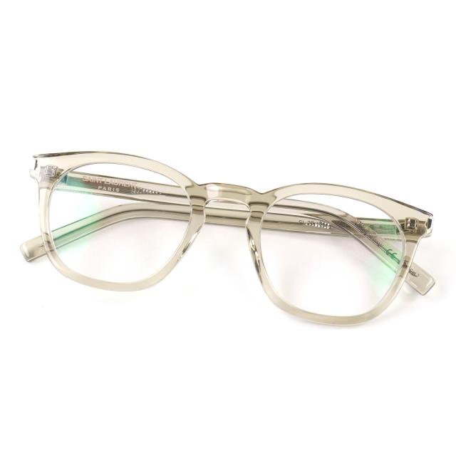極美品△SAINT LAURENT PARIS サンローランパリ SL28 ウェリントン アイウェア メガネ 眼鏡 アイウェア クリア 49□23 140 度入り