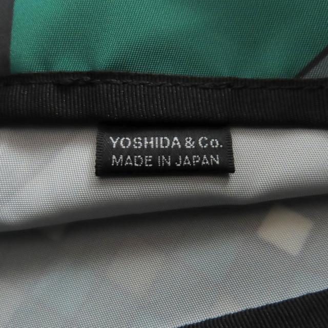 極美品◇MARNI PORTER マルニ ポーター レザーロゴパッチ付き チェック柄 ナイロン トートバッグ グリーン マルチ 日本製 レディース_8