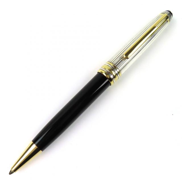 美品△MONTBLANC モンブラン マイスターシュテュック クラシック ソリテール ドゥエ バーメイル AG925 ツイスト式 ボールペン 筆記確認済
