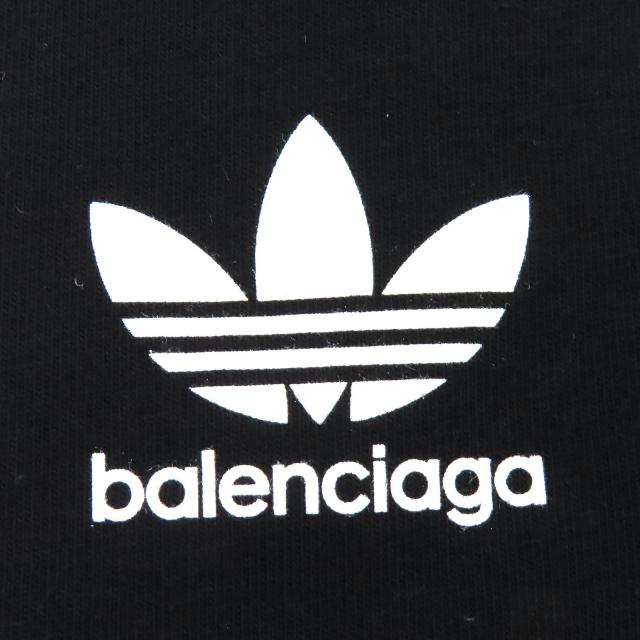 未使用△BALENCIAGA×adidas バレンシアガ×アディダス 23SS 739101 コットン100％ ストライプ ロゴ オーバーサイズ 半袖Ｔシャツ 3 正規品_3