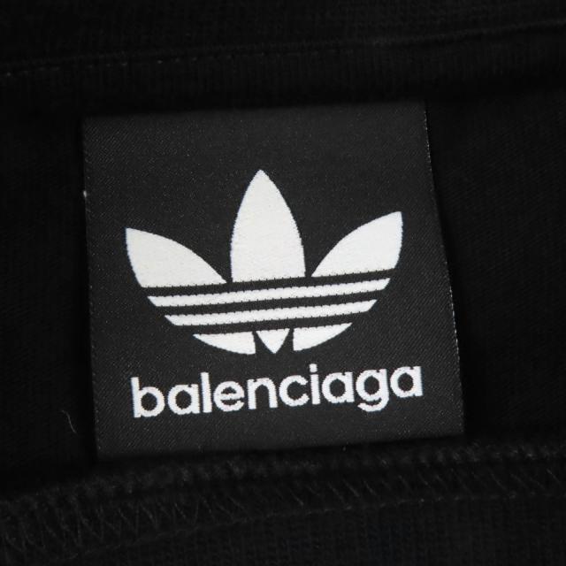 未使用△BALENCIAGA×adidas バレンシアガ×アディダス 23SS 739101 コットン100％ ストライプ ロゴ オーバーサイズ 半袖Ｔシャツ 3 正規品_4