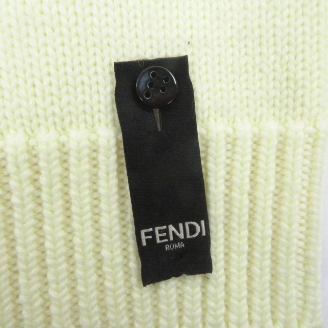 極美品□FENDI フェンディ 2021年製 FZX037 FFロゴ ズッカ柄 クルーネック バイカラー 長袖ニット セーター ライトピンク 52 伊製 正規品_4