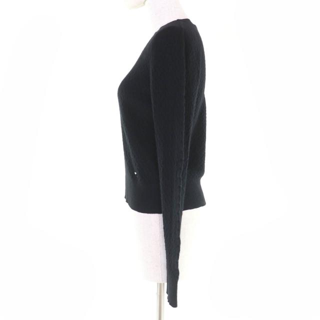 極美品☆CHANEL シャネル P75335K10778 カシミヤ ココマーク 長袖 ニット トップス ブラック 38 イタリア製 正規品 レディース_1