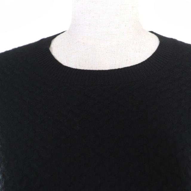 極美品☆CHANEL シャネル P75335K10778 カシミヤ ココマーク 長袖 ニット トップス ブラック 38 イタリア製 正規品 レディース_3