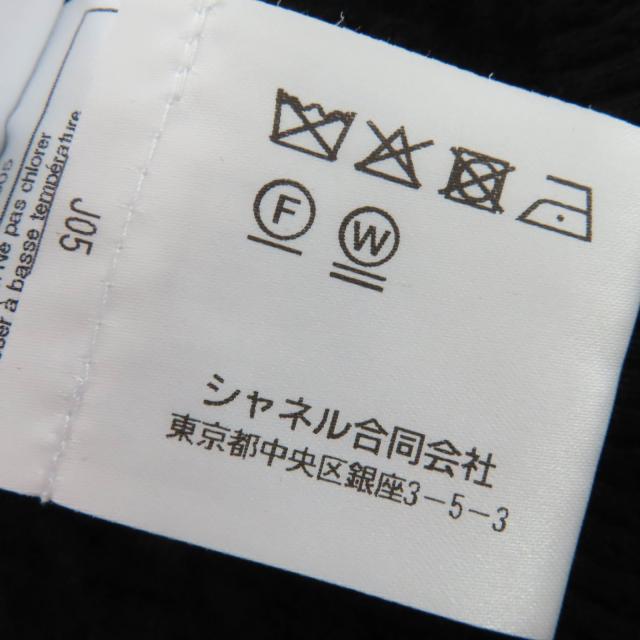 極美品☆CHANEL シャネル P75335K10778 カシミヤ ココマーク 長袖 ニット トップス ブラック 38 イタリア製 正規品 レディース_6