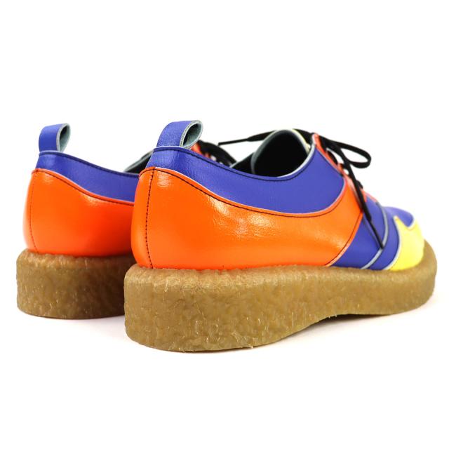 未使用品△COMME des GARCONS HOMME PLUS コムデギャルソンオムプリュス PA-K102 配色 レザースニーカー マルチカラー 24 箱付き 日本製_5