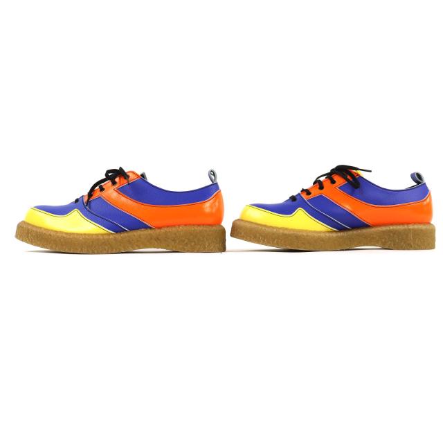 未使用品△COMME des GARCONS HOMME PLUS コムデギャルソンオムプリュス PA-K102 配色 レザースニーカー マルチカラー 24 箱付き 日本製_2
