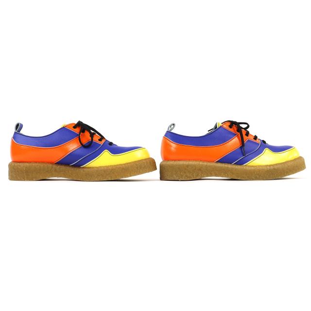 未使用品△COMME des GARCONS HOMME PLUS コムデギャルソンオムプリュス PA-K102 配色 レザースニーカー マルチカラー 24 箱付き 日本製_3