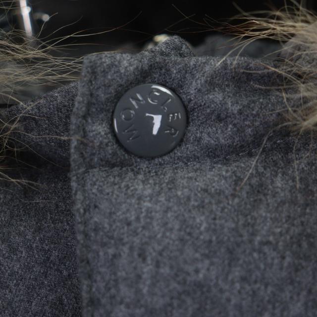 美品▼MONCLER モンクレール 19-20AW ALLEMAND レザーロゴワッペン付き フーデッド マーモットファー WZIPUP ダウンジャケット 1　正規品_5