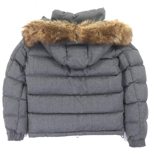 美品▼MONCLER モンクレール 19-20AW ALLEMAND レザーロゴワッペン付き フーデッド マーモットファー WZIPUP ダウンジャケット 1　正規品_2