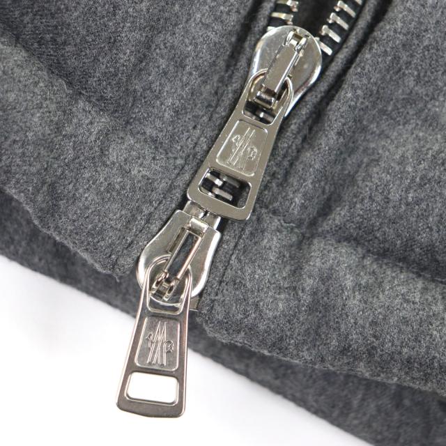美品▼MONCLER モンクレール 19-20AW ALLEMAND レザーロゴワッペン付き フーデッド マーモットファー WZIPUP ダウンジャケット 1　正規品_6
