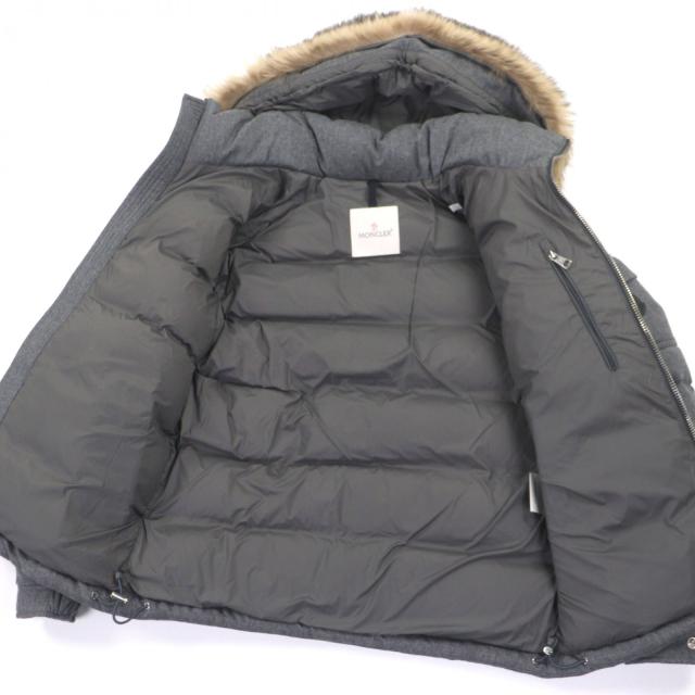 美品▼MONCLER モンクレール 19-20AW ALLEMAND レザーロゴワッペン付き フーデッド マーモットファー WZIPUP ダウンジャケット 1　正規品_3