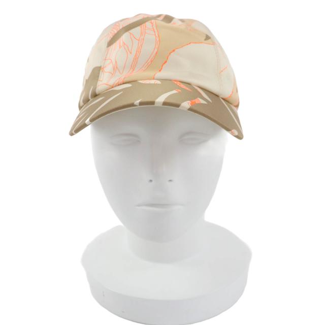未使用品◇HERMES エルメス Davis Jungle Love シルク100％ セリエボタン付き キャップ 帽子 ブラウン系 59 フランス製 レディース_1