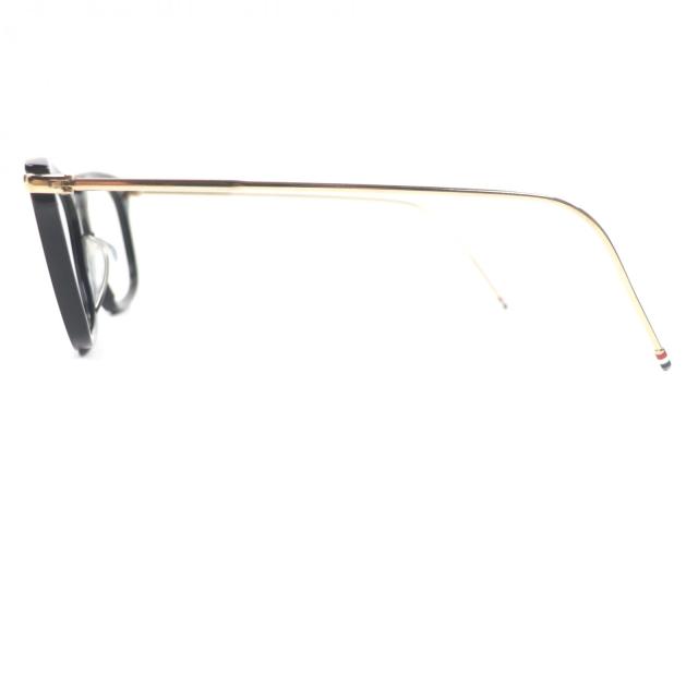 美品▼THOM BROWNE トムブラウン TB-701-A スクエアフロント メガネ 眼鏡 アイウェア ブラック ゴールド 49□19-150 度入 日本製 メンズ_3