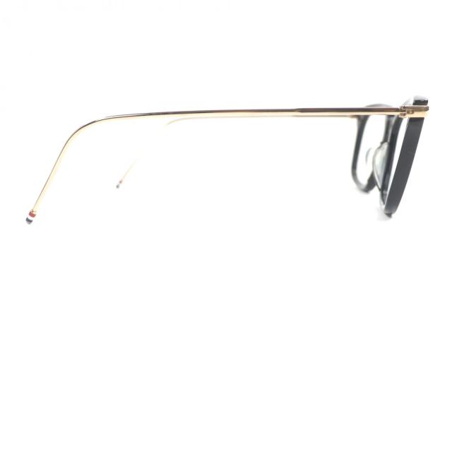 美品▼THOM BROWNE トムブラウン TB-701-A スクエアフロント メガネ 眼鏡 アイウェア ブラック ゴールド 49□19-150 度入 日本製 メンズ_4