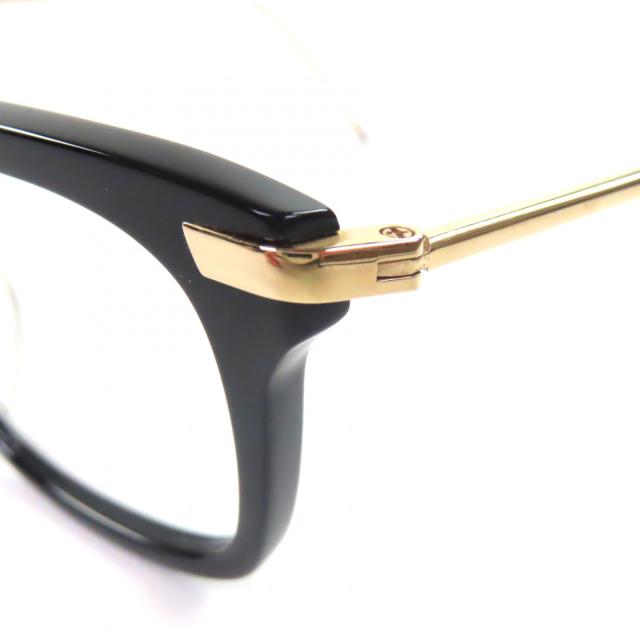 美品▼THOM BROWNE トムブラウン TB-701-A スクエアフロント メガネ 眼鏡 アイウェア ブラック ゴールド 49□19-150 度入 日本製 メンズ_6