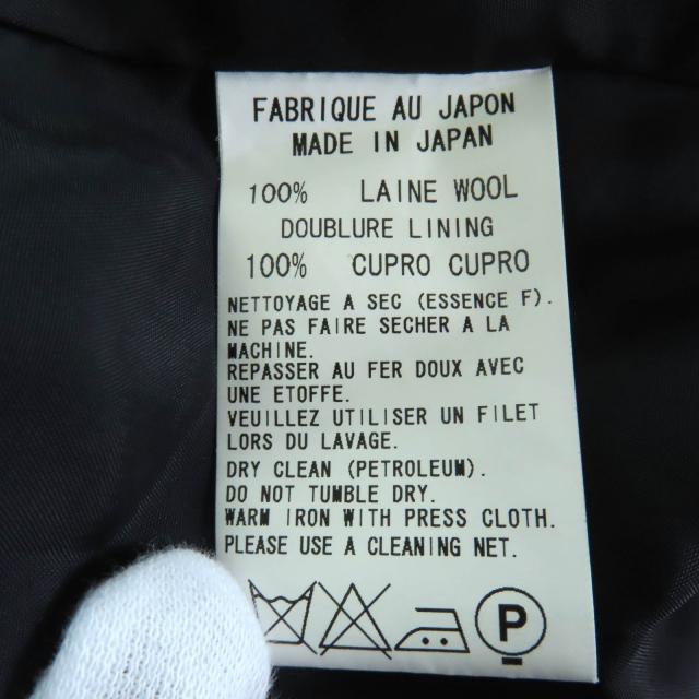 美品◇Ys Yohji Yamamoto ヨウジヤマモト 変形 ピークドラペル ウール100％ シングルジャケット テールジャケット ブラック 日本製 正規品_7
