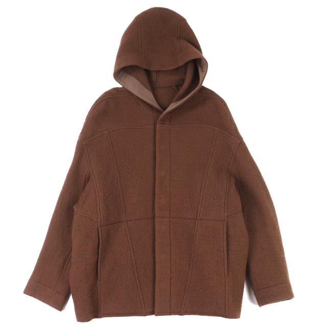 美品△Rick Owens リックオウエンス 23AW RU02C7779-WFN VERGINE WOOL JACKET バージンウール100% ジャケット ブラウン 48 正規品 メンズ