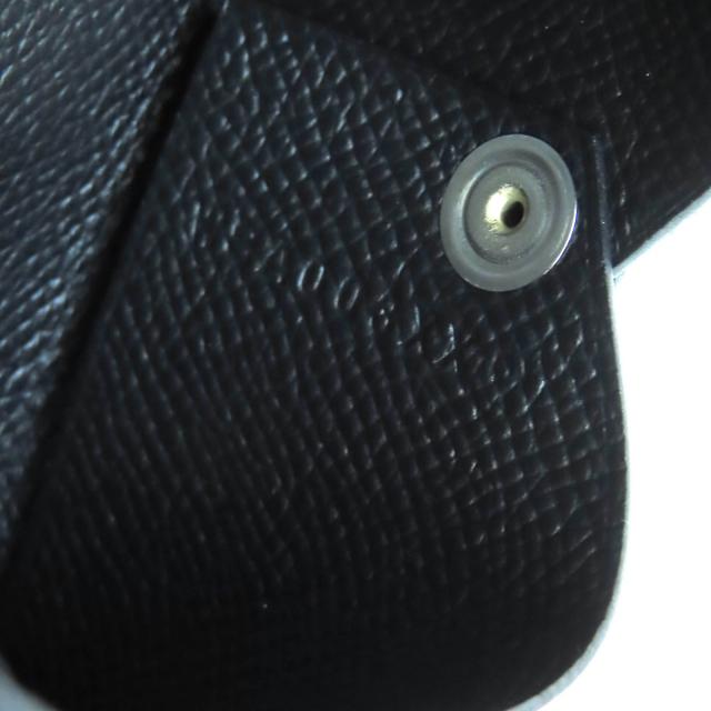 未使用品△HERMES エルメス カルヴィ ヴォーエプソン シルバー金具 名刺入れ コインケース カードケース ブラック W刻印 箱付 フランス製_7