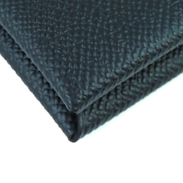 未使用品△HERMES エルメス カルヴィ ヴォーエプソン シルバー金具 名刺入れ コインケース カードケース ブラック W刻印 箱付 フランス製_4