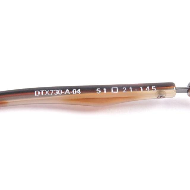 未使用品□DITA ディータ DTX730 LINEUS-TWO メガネ 眼鏡 アイウェア 茶 ガンメタリック 51□21-145 デモレンズ 日本製_8